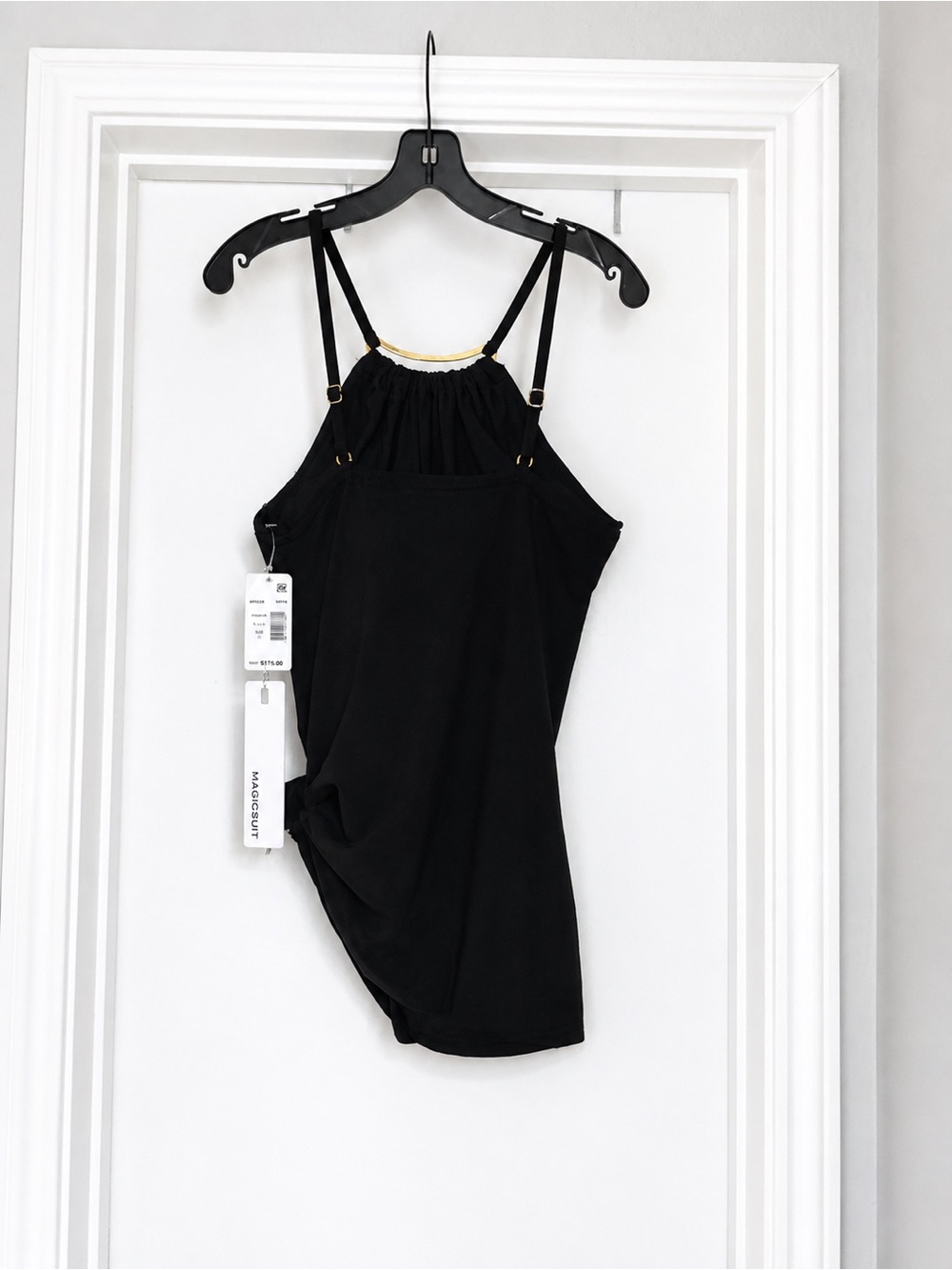 Magicsuit Parker Black Slimming Swim dress Gold Hardware One Piece NWT 10 - Picture 9 of 11